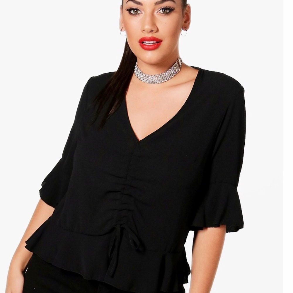 Black Boohoo blouse top